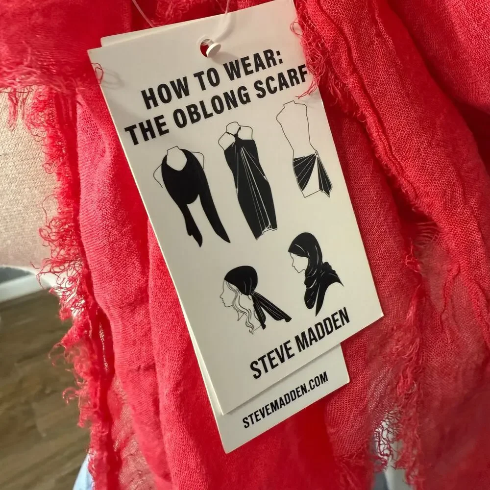 Steve Madden Taylor Scarf, Cherry Red